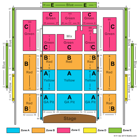 Penns Peak End Stage Zone Seating Chart